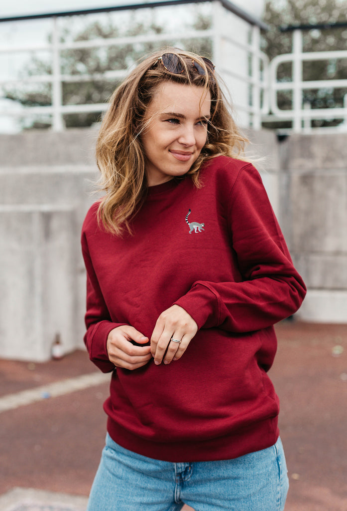 lemur womens sweatshirt Big Wild Thought