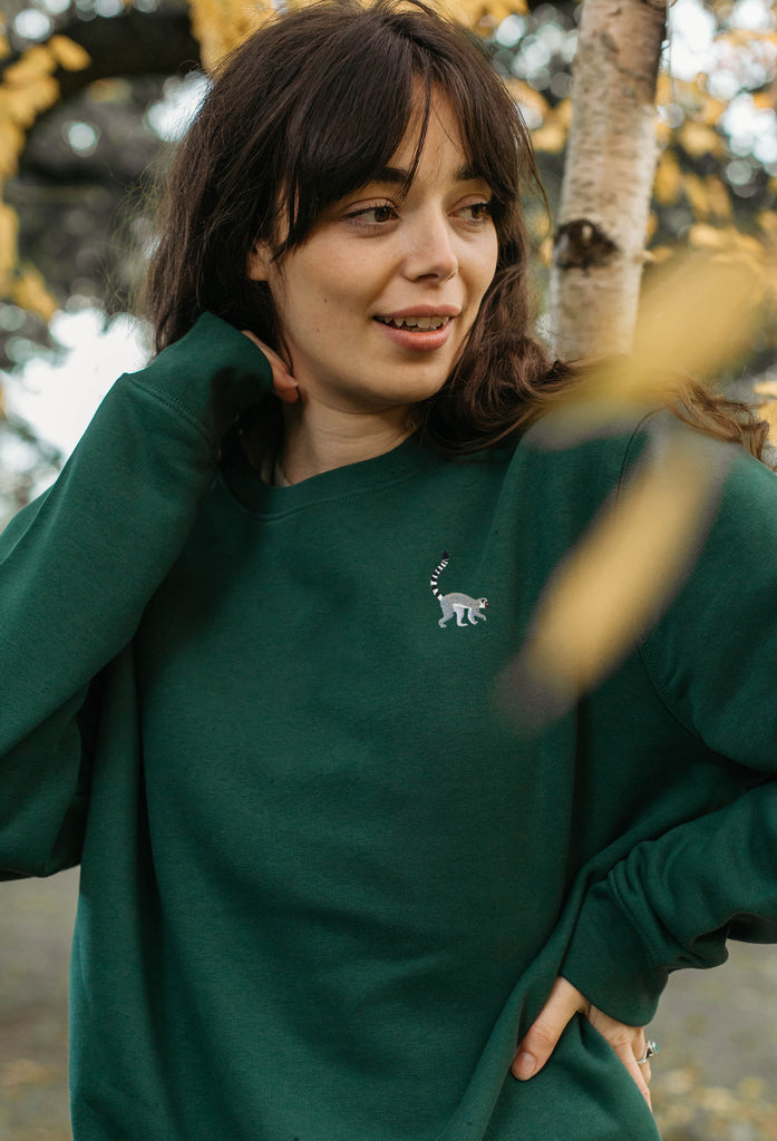 lemur womens sweatshirt Big Wild Thought