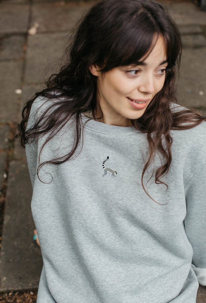 lemur womens sweatshirt Big Wild Thought