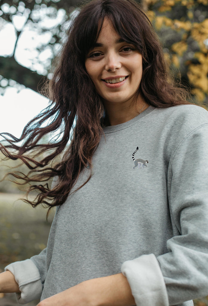 lemur womens sweatshirt Big Wild Thought