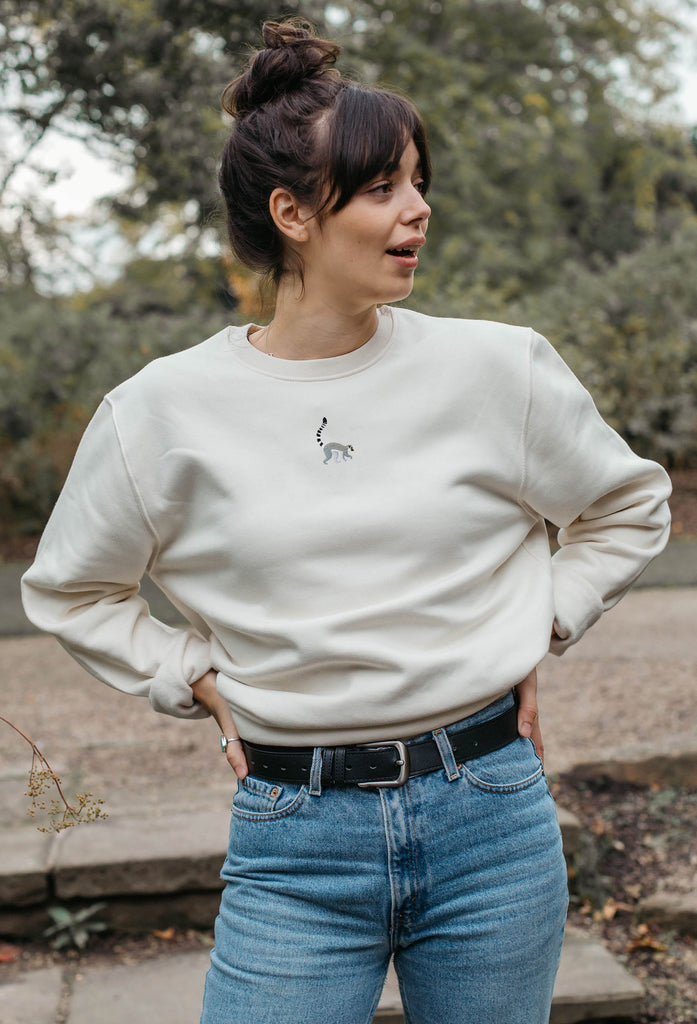 lemur womens sweatshirt Big Wild Thought