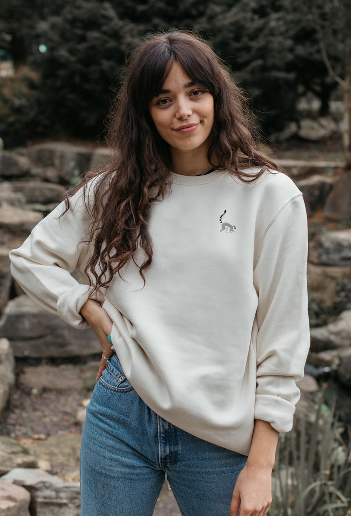 lemur womens sweatshirt Big Wild Thought