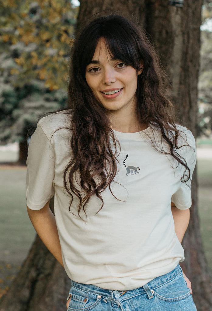 lemur womens t-shirt Big Wild Thought