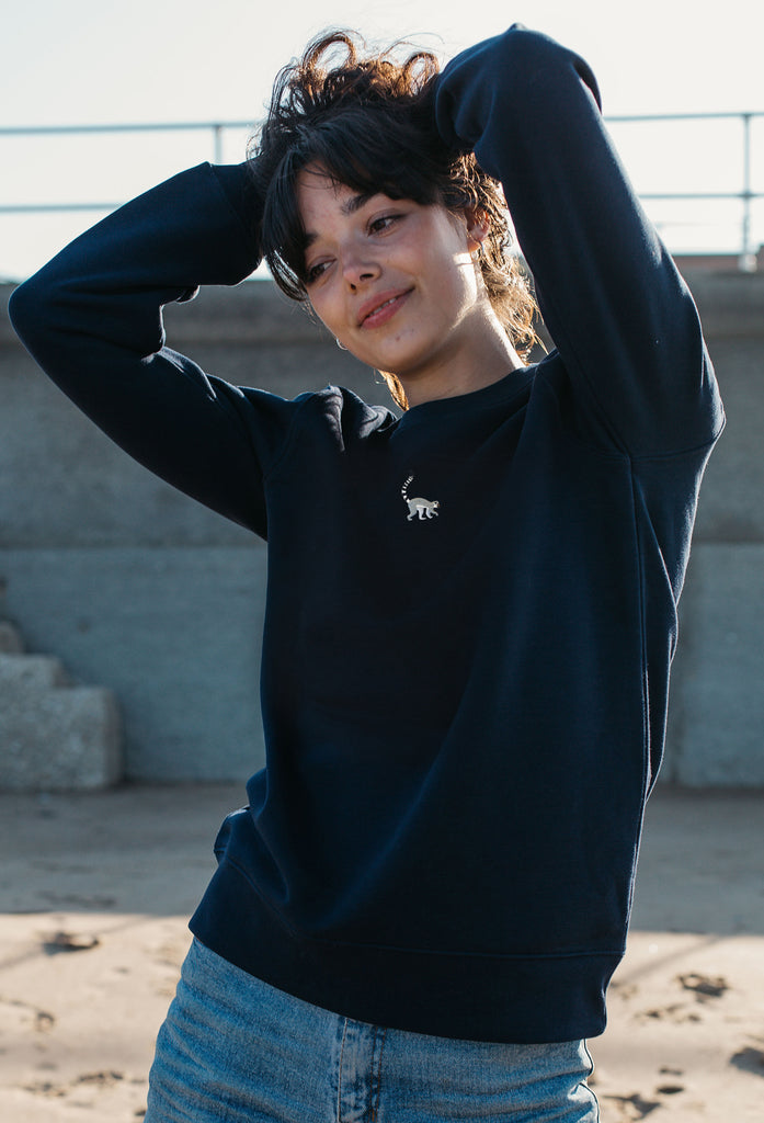 lemur womens sweatshirt Big Wild Thought