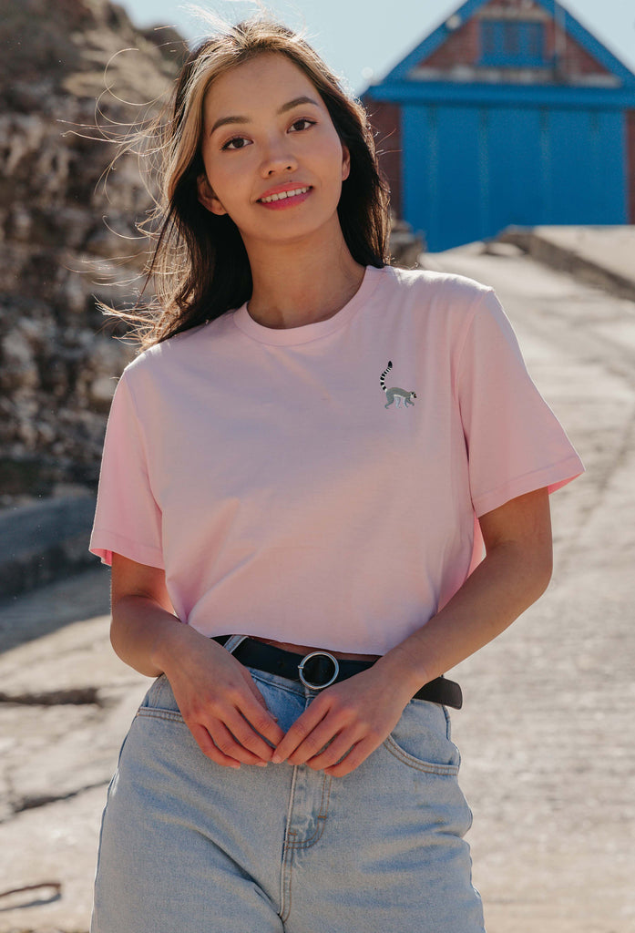 lemur womens cropped t-shirt Big Wild Thought