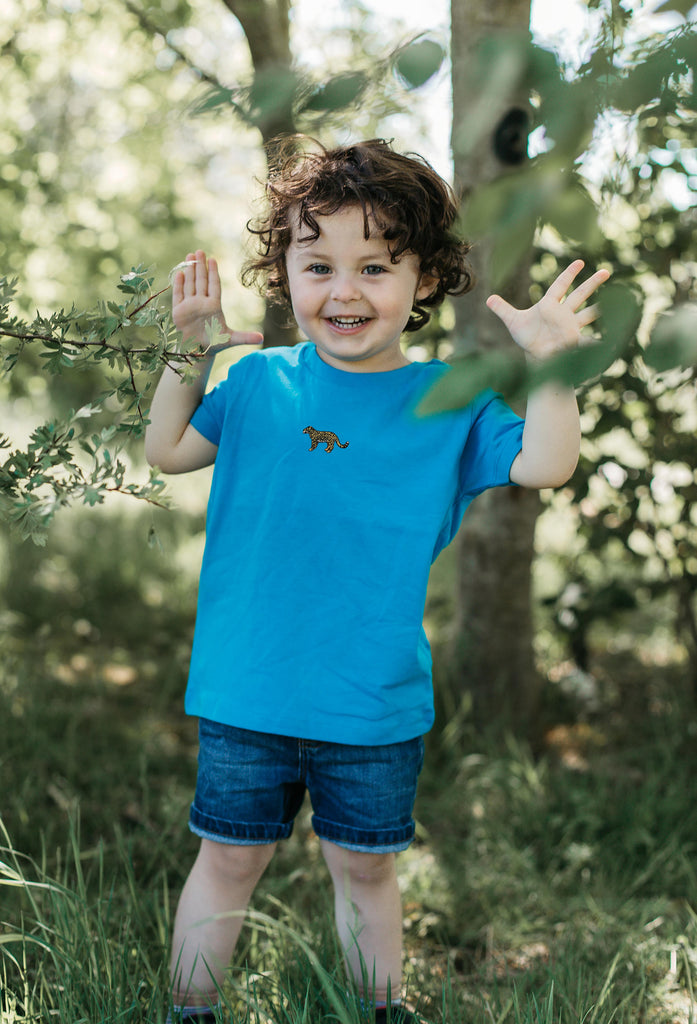 leopard childrens t-shirt Big Wild Thought