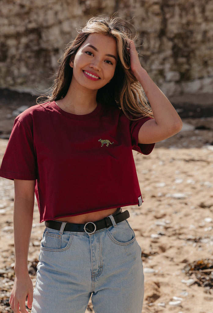 leopard womens cropped t-shirt Big Wild Thought