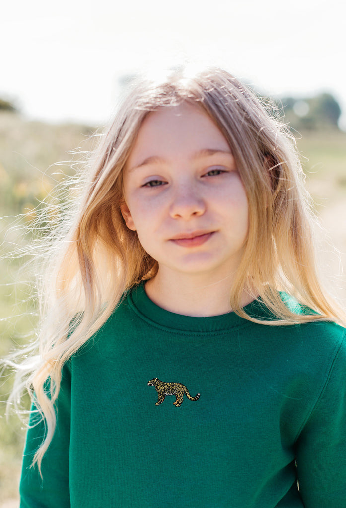 leopard childrens sweatshirt Big Wild Thought