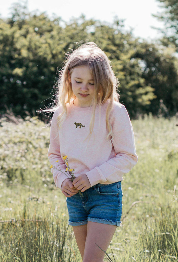 leopard childrens sweatshirt Big Wild Thought