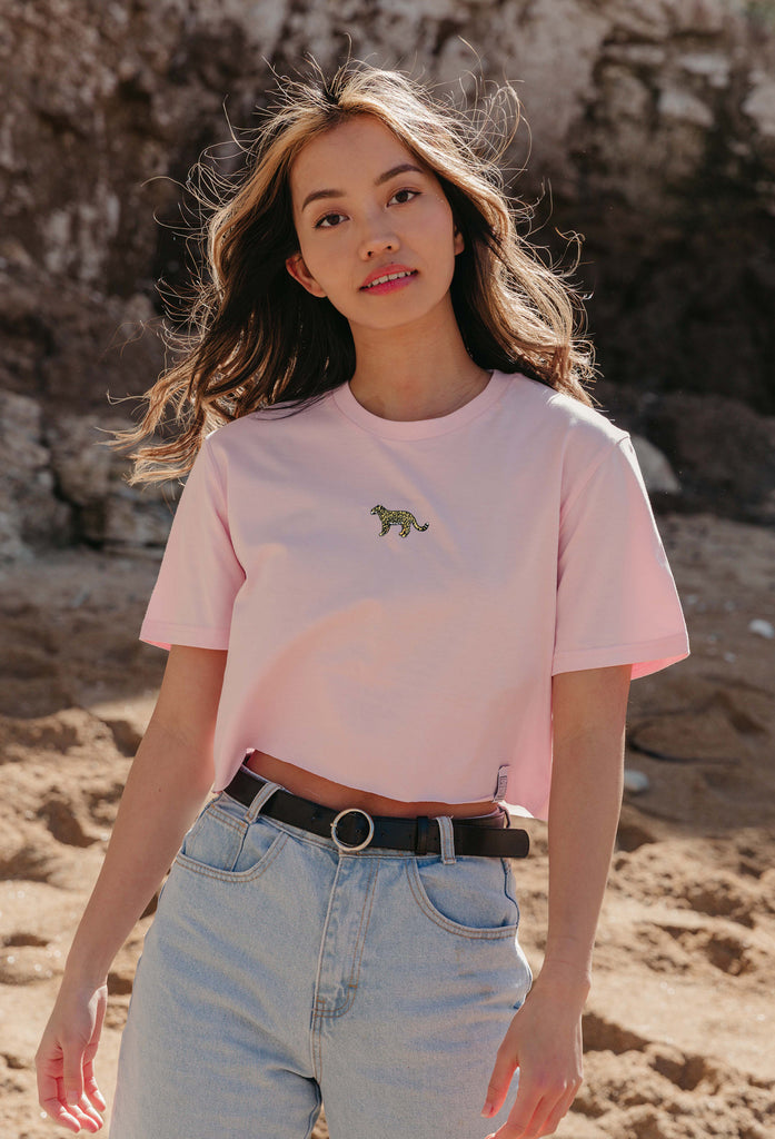 leopard womens cropped t-shirt Big Wild Thought
