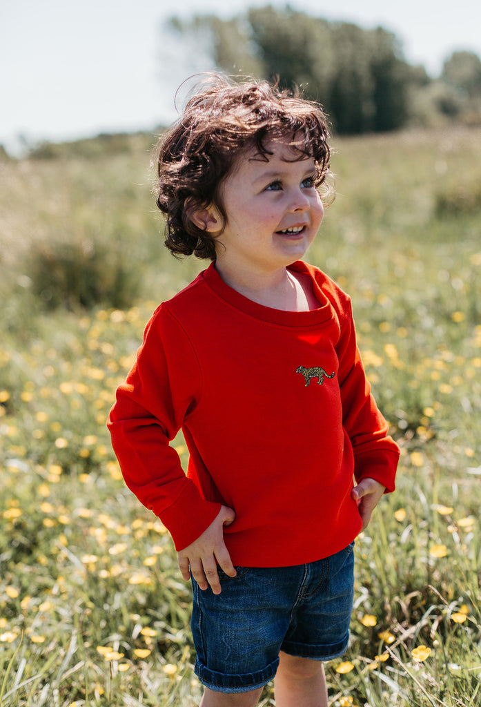 leopard childrens sweatshirt Big Wild Thought