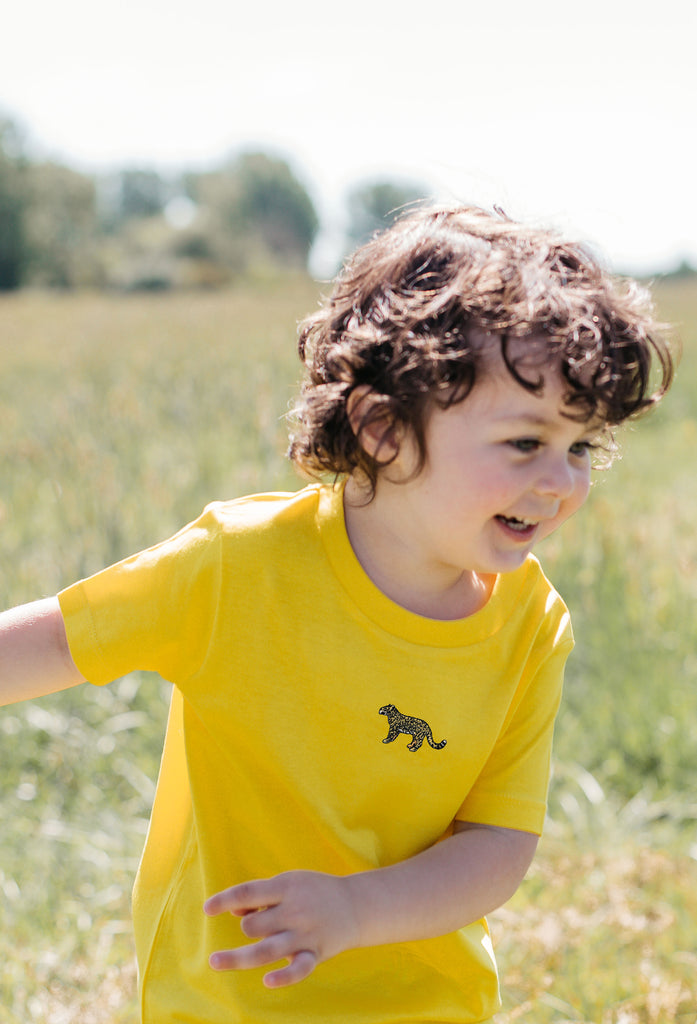 leopard childrens t-shirt Big Wild Thought