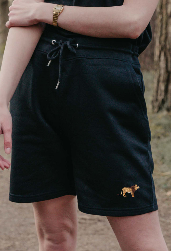 lion womens sweat shorts Big Wild Thought