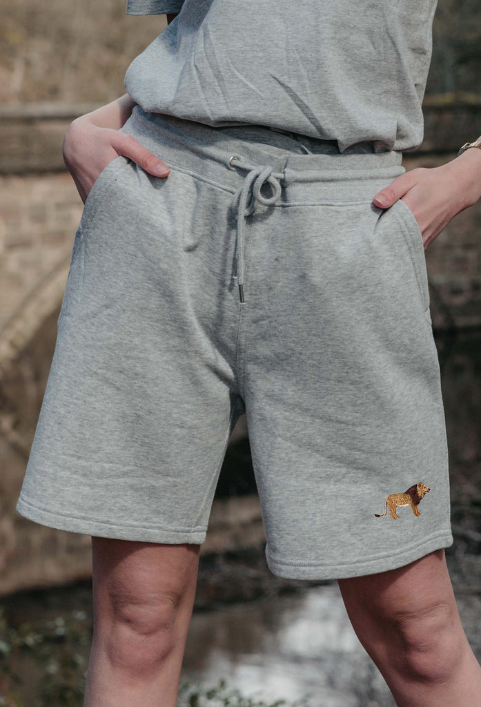 lion womens sweat shorts Big Wild Thought