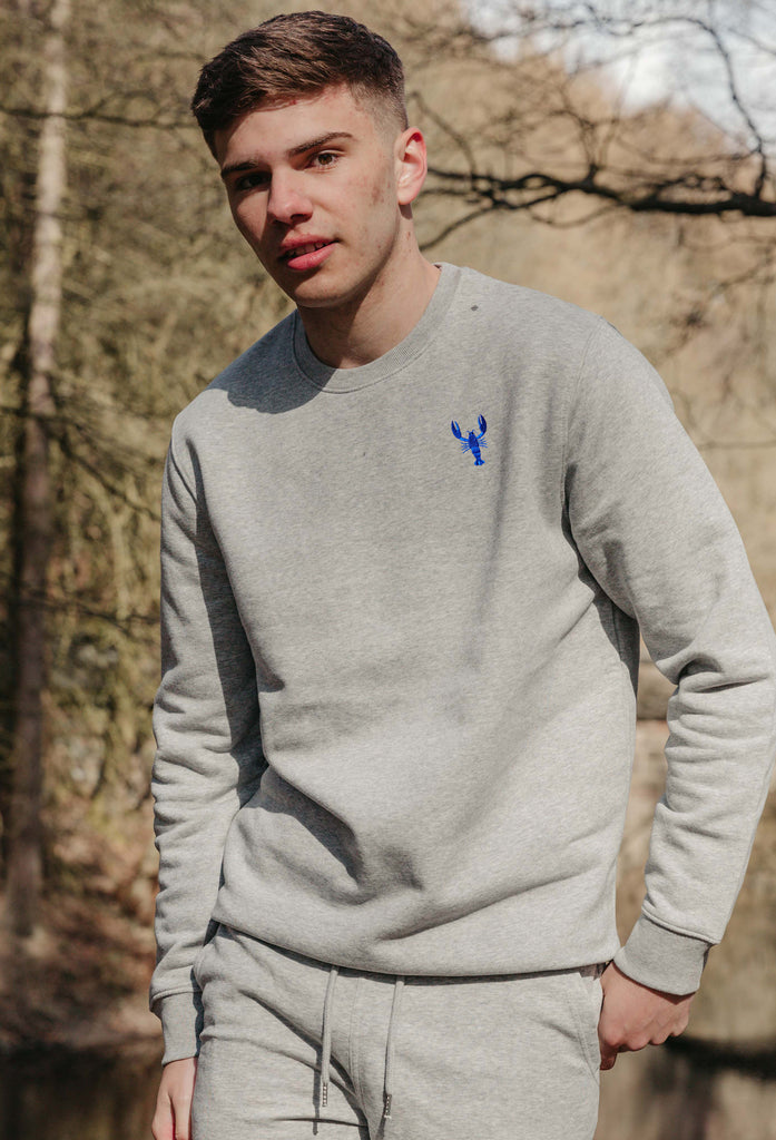 Lobster Unisex Embroidered Organic Sustainable Sweatshirt Jumper Big Wild Thought