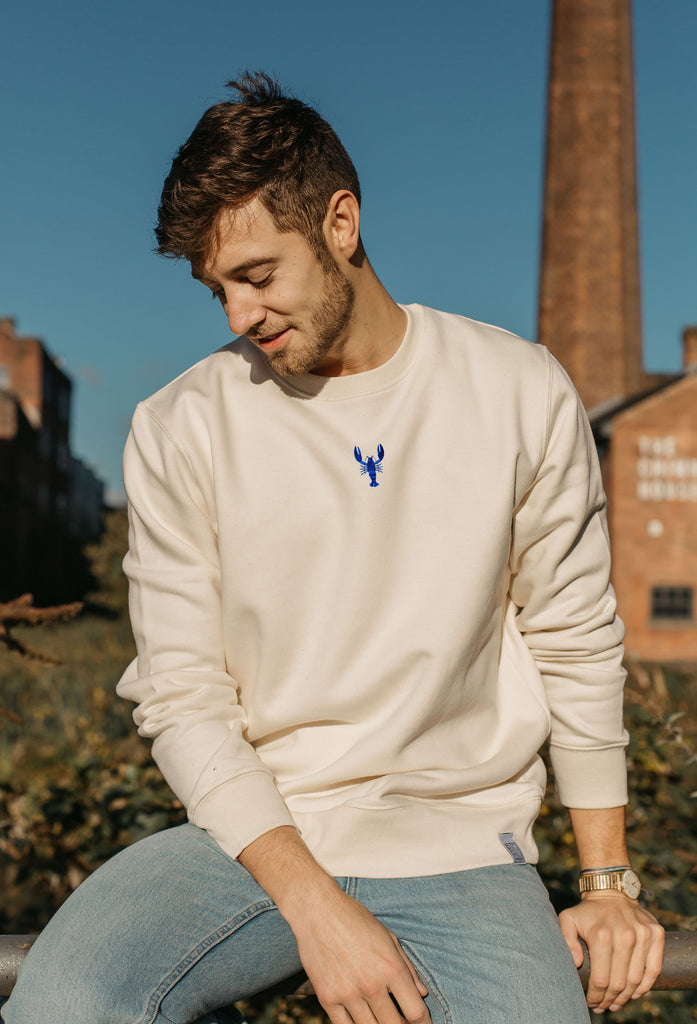 Lobster Unisex Embroidered Organic Sustainable Sweatshirt Jumper Big Wild Thought