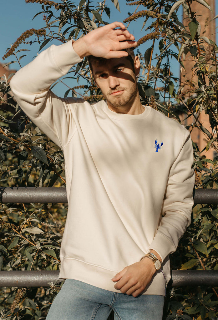 Lobster Unisex Embroidered Organic Sustainable Sweatshirt Jumper Big Wild Thought