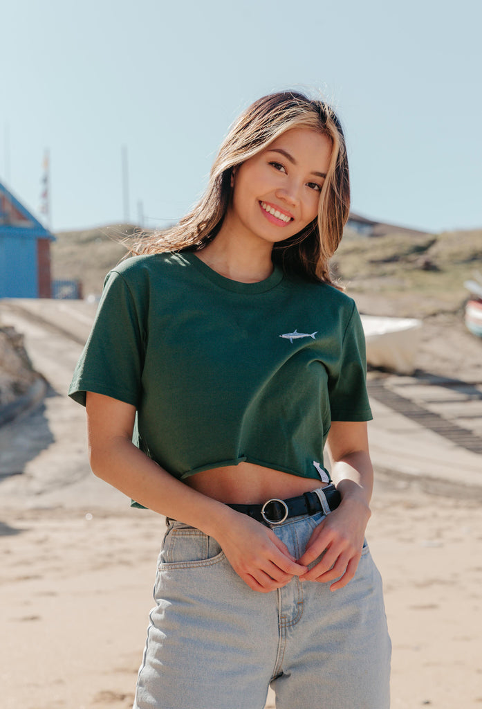 mako shark womens cropped t-shirt Big Wild Thought