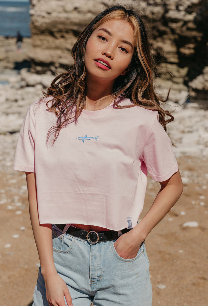 mako shark womens cropped t-shirt Big Wild Thought