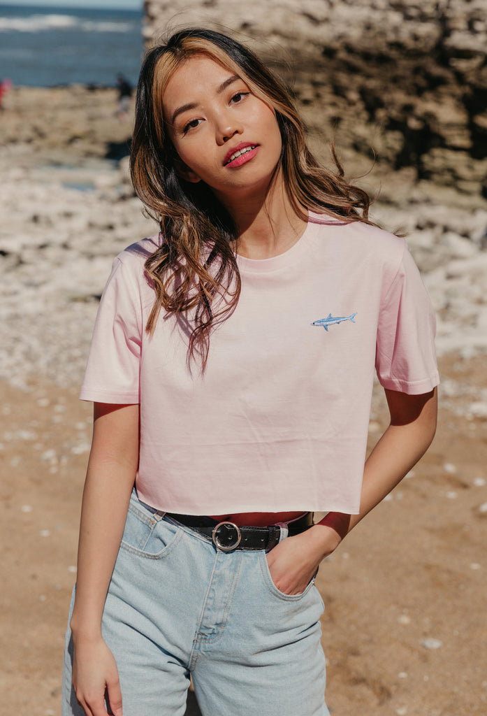 mako shark womens cropped t-shirt Big Wild Thought