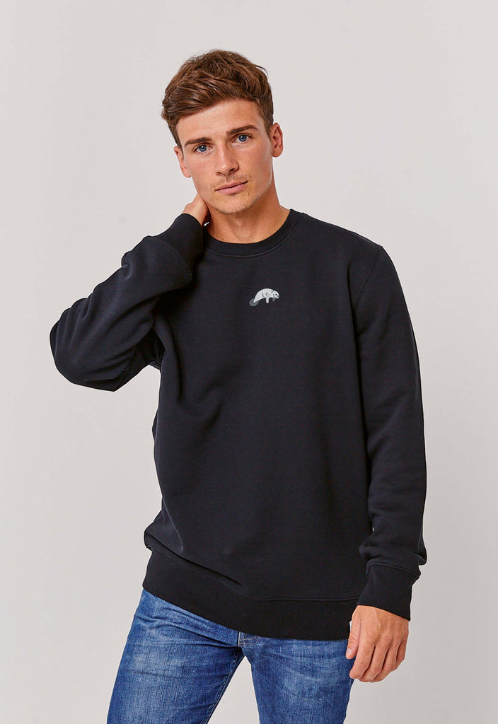 Manatee Unisex Embroidered Organic Sustainable Sweatshirt Jumper Big Wild Thought