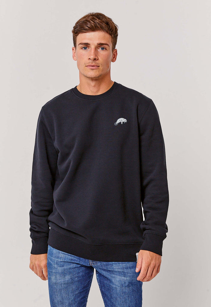 Manatee Unisex Embroidered Organic Sustainable Sweatshirt Jumper Big Wild Thought