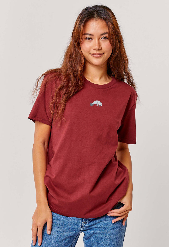 manatee womens t-shirt Big Wild Thought