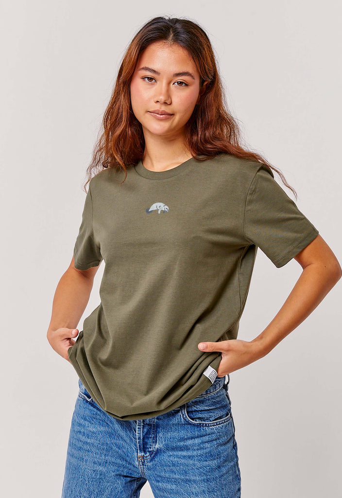 manatee womens t-shirt Big Wild Thought