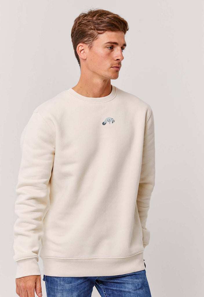 Manatee Unisex Embroidered Organic Sustainable Sweatshirt Jumper Big Wild Thought