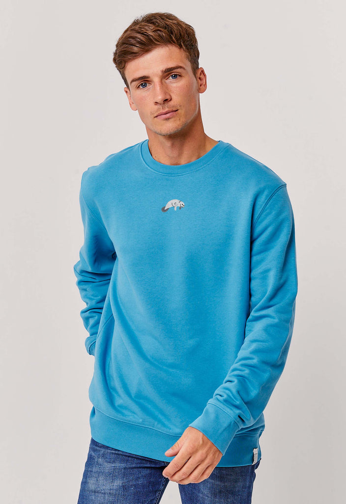 Manatee Unisex Embroidered Organic Sustainable Sweatshirt Jumper Big Wild Thought