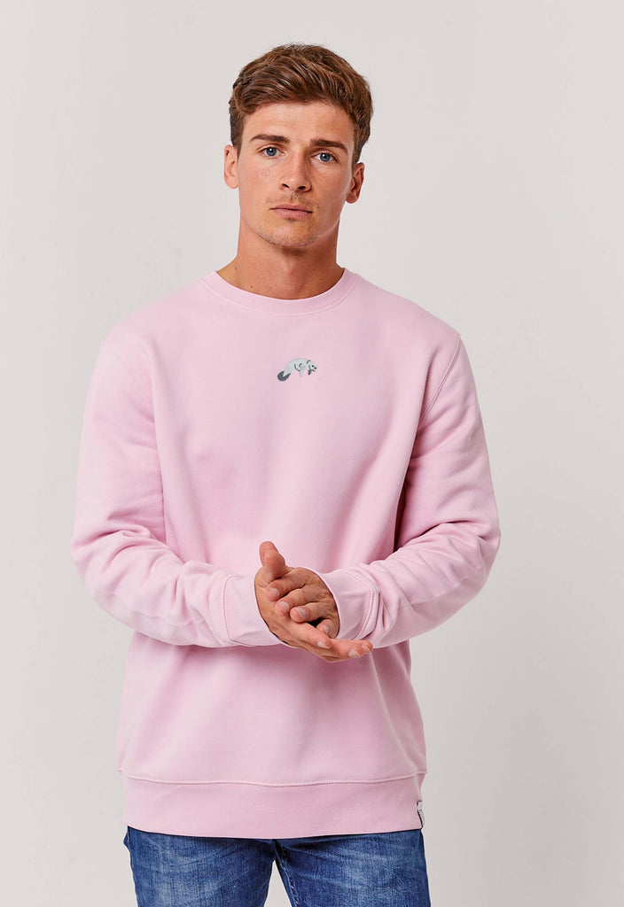 Manatee Unisex Embroidered Organic Sustainable Sweatshirt Jumper Big Wild Thought