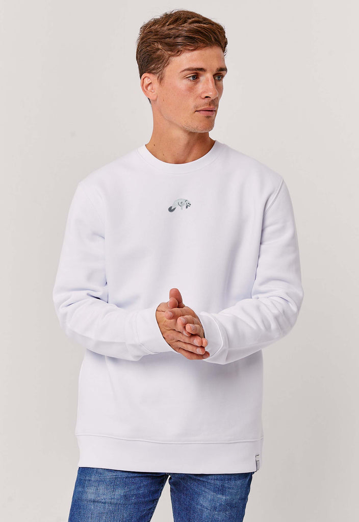 Manatee Unisex Embroidered Organic Sustainable Sweatshirt Jumper Big Wild Thought