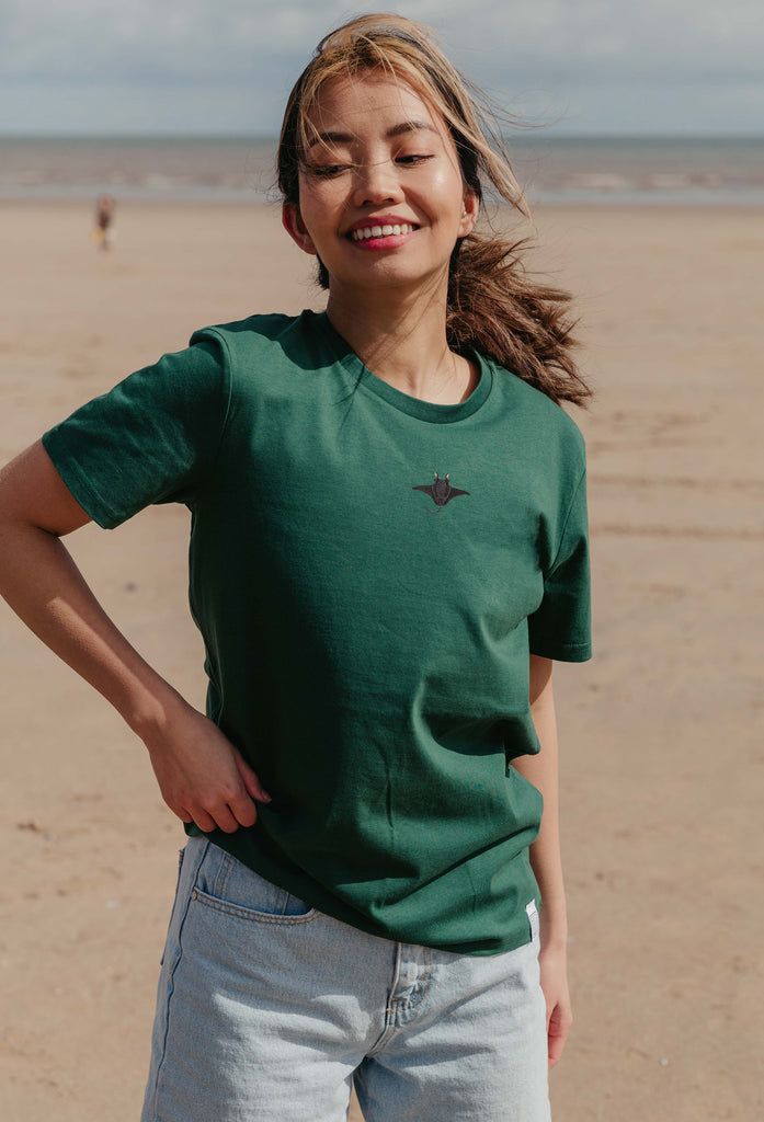 manta ray womens t-shirt Big Wild Thought