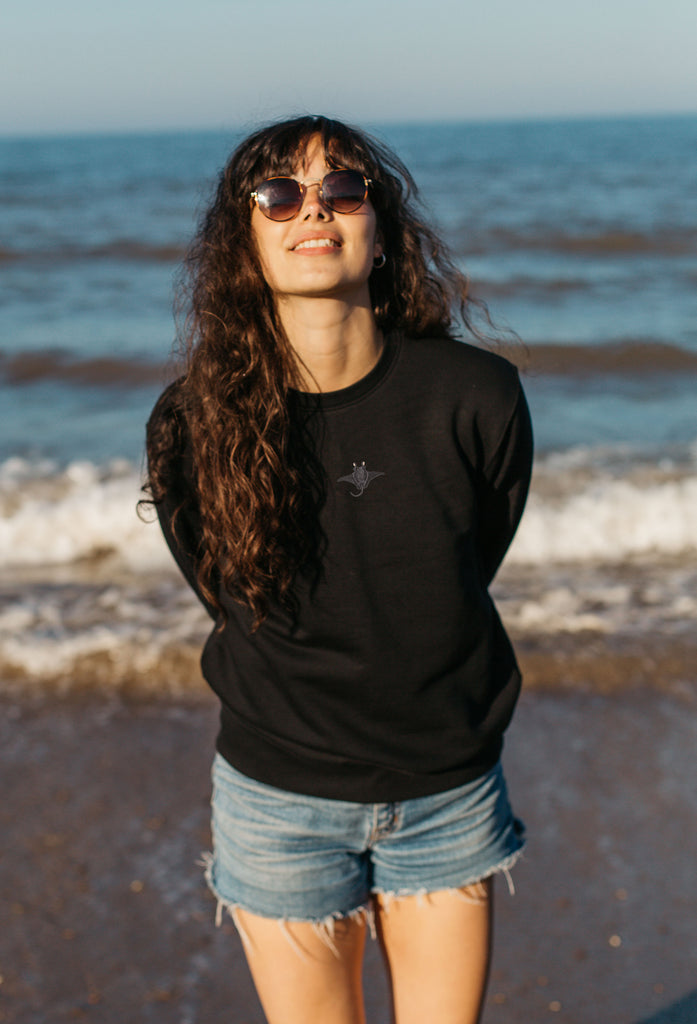 manta ray womens sweatshirt Big Wild Thought