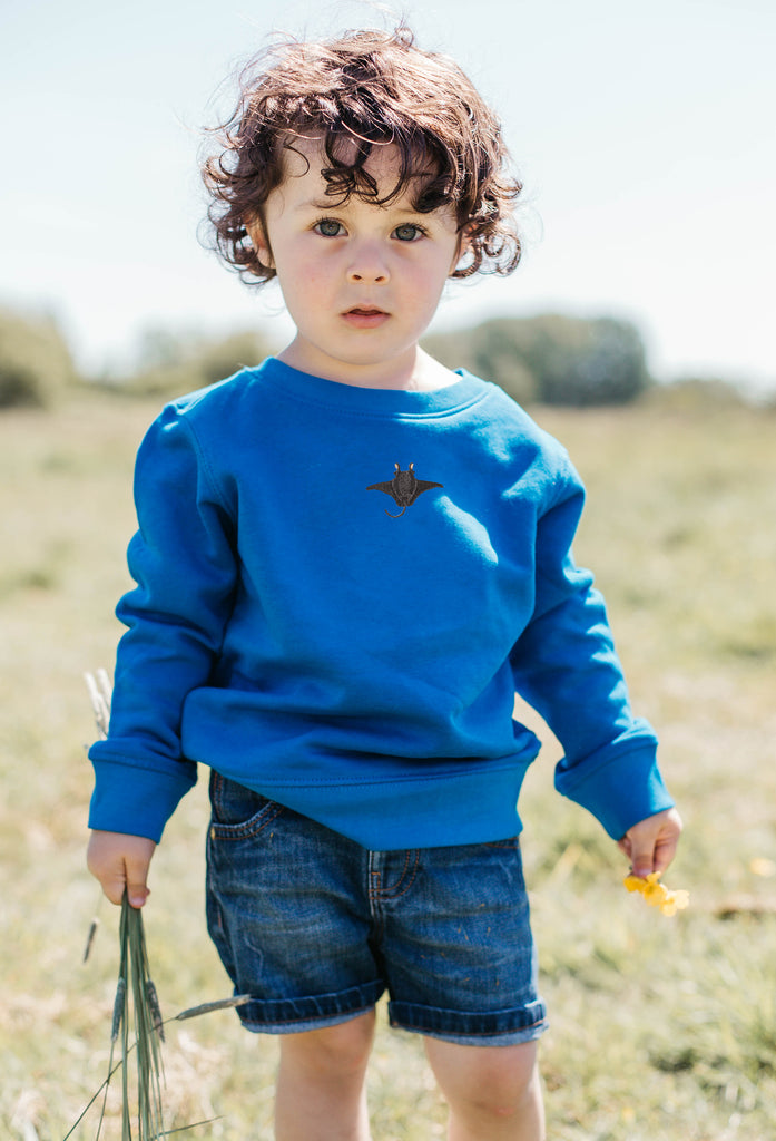 manta ray childrens sweatshirt Big Wild Thought
