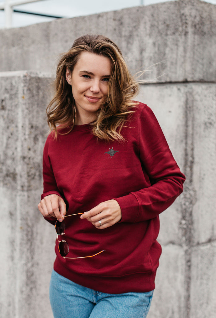 manta ray womens sweatshirt Big Wild Thought