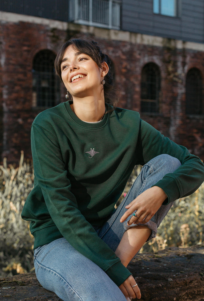 manta ray womens sweatshirt Big Wild Thought