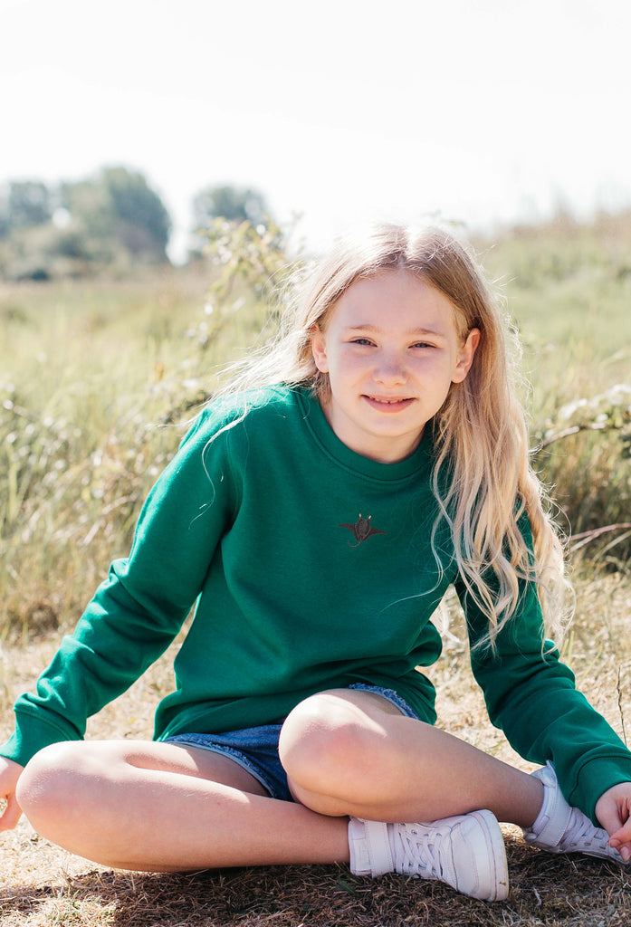 manta ray childrens sweatshirt Big Wild Thought