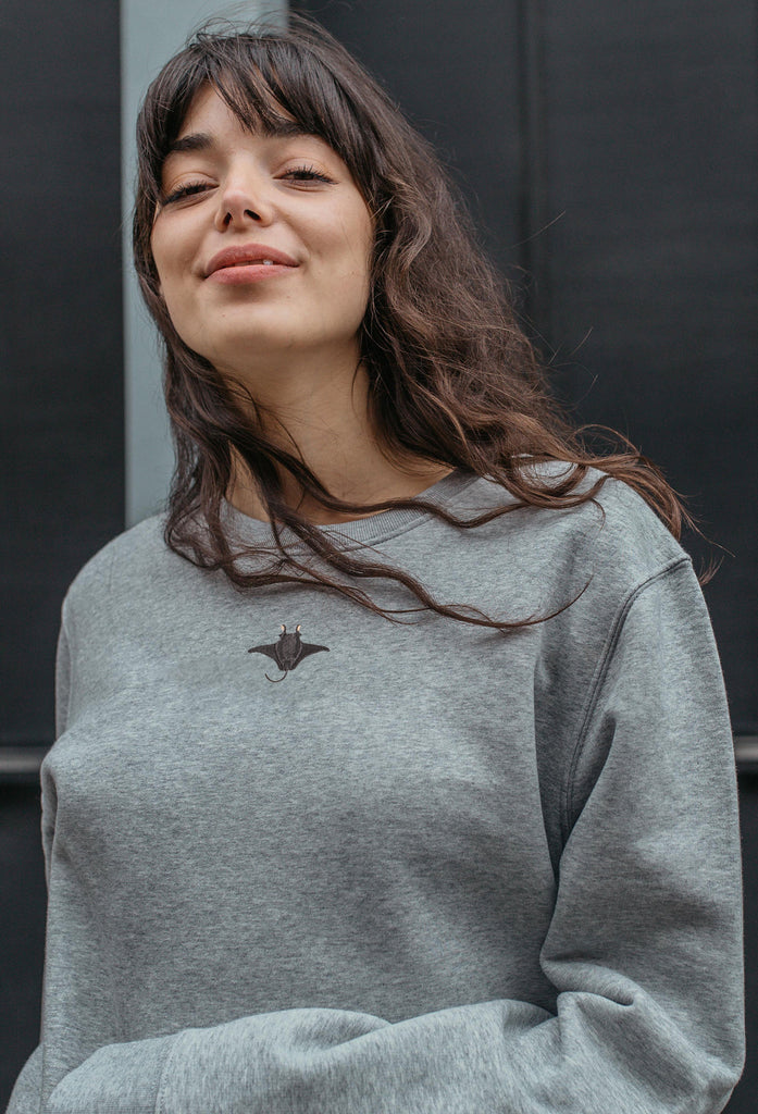 manta ray womens sweatshirt Big Wild Thought