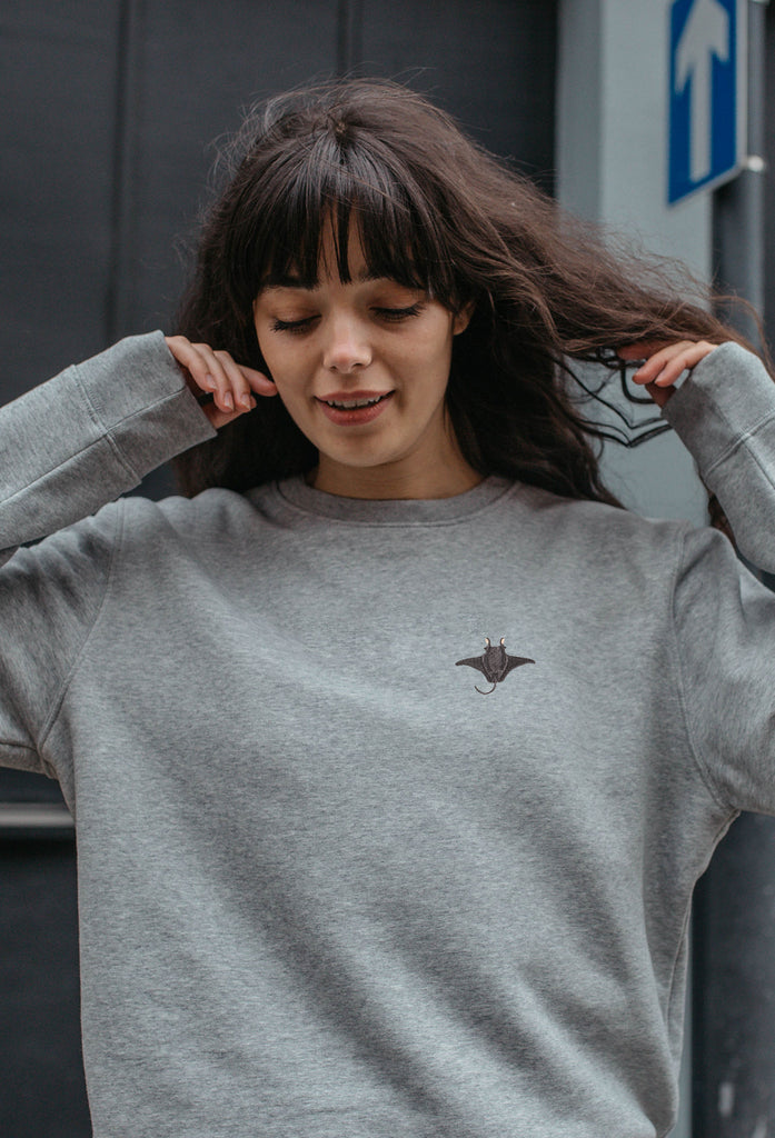manta ray womens sweatshirt Big Wild Thought
