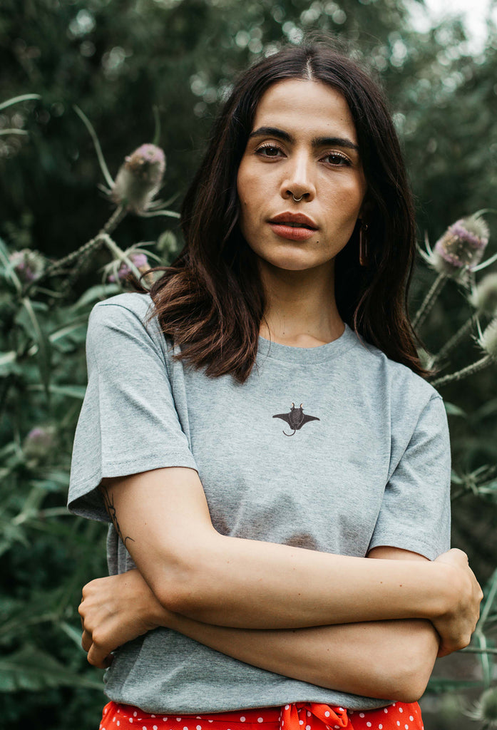 manta ray womens t-shirt Big Wild Thought