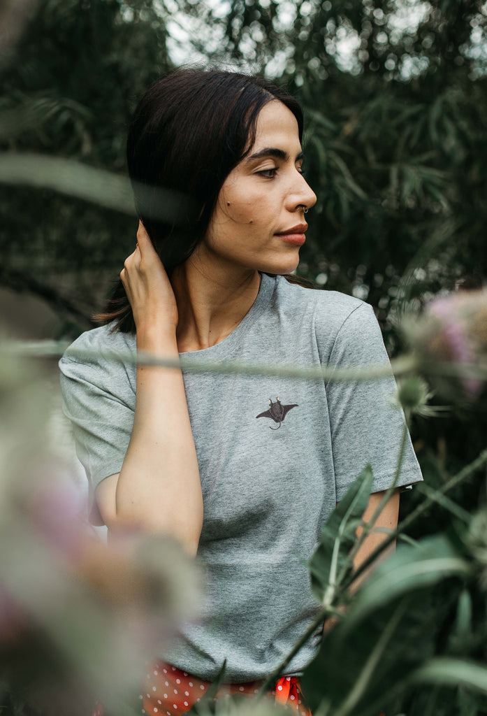 manta ray womens t-shirt Big Wild Thought