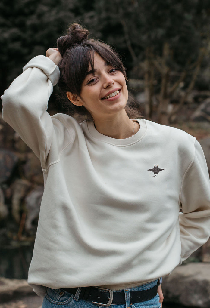 manta ray womens sweatshirt Big Wild Thought