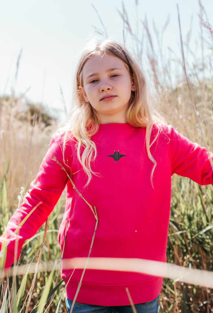 manta ray childrens sweatshirt Big Wild Thought