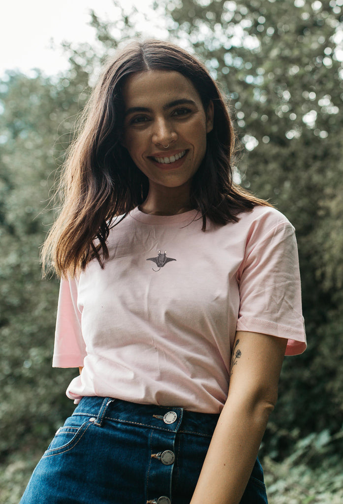 manta ray womens t-shirt Big Wild Thought