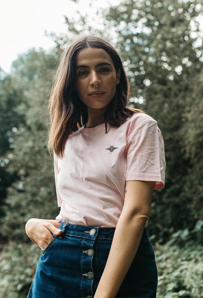 manta ray womens t-shirt Big Wild Thought