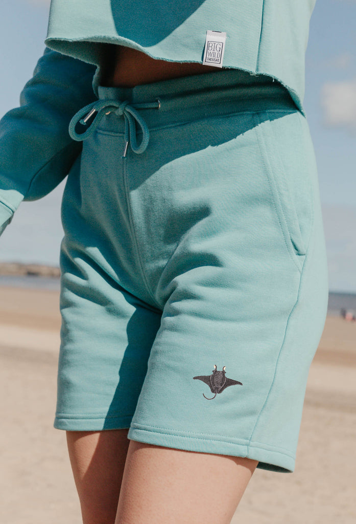 manta ray womens sweat shorts Big Wild Thought