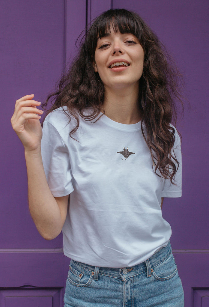 manta ray womens t-shirt Big Wild Thought
