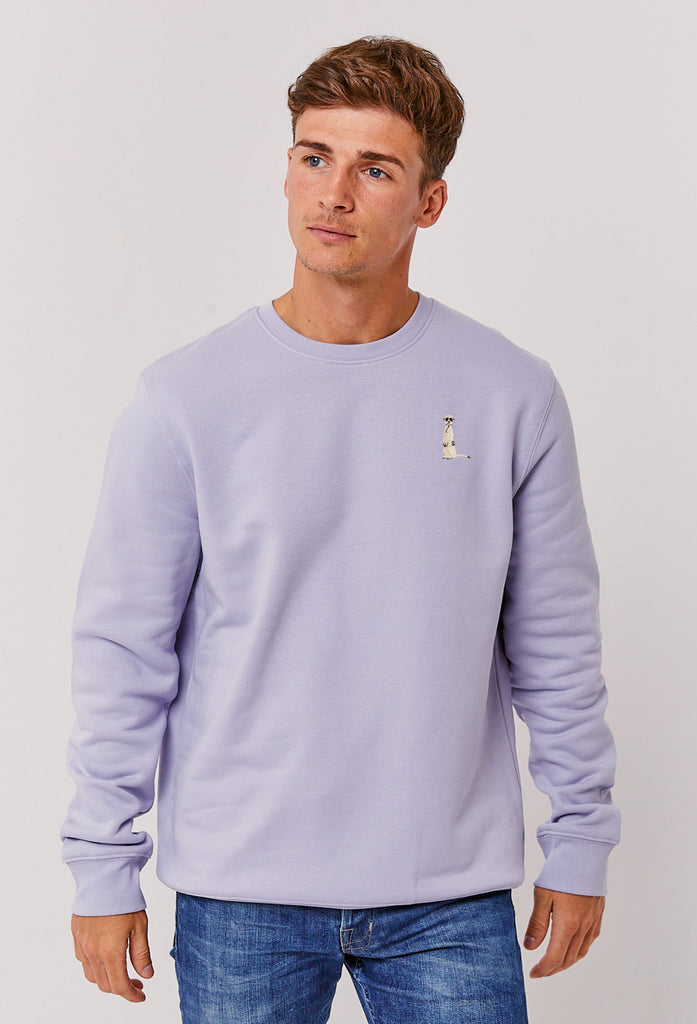 Meerkat Unisex Embroidered Organic Sustainable Sweatshirt Jumper Big Wild Thought