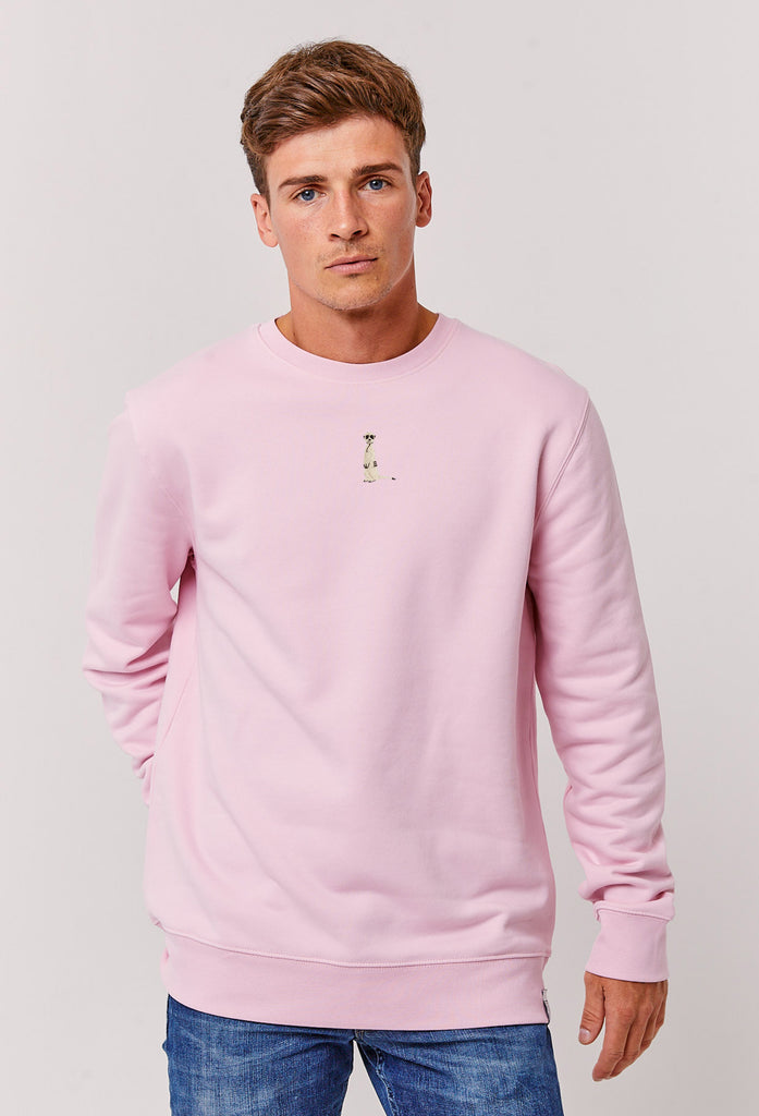 Meerkat Unisex Embroidered Organic Sustainable Sweatshirt Jumper Big Wild Thought